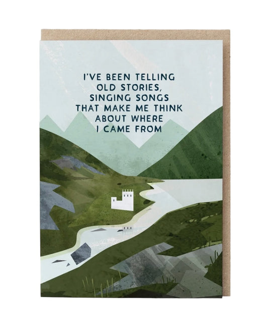 Telling Old Stories Card-Eat Haggis-My Beautiful Caravan