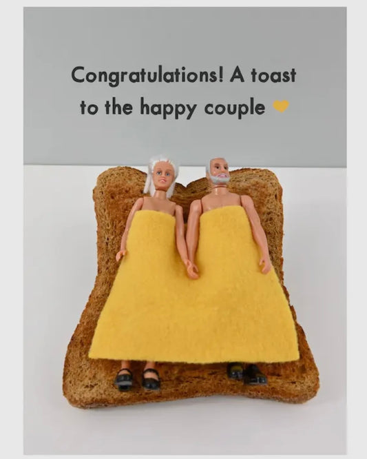 Toast Happy Couple Card - Jeffrey & Janice-Bold & Bright-My Beautiful Caravan