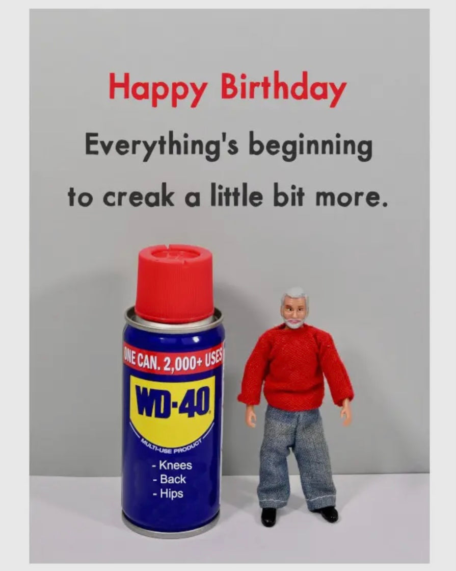 WD-40 Birthday Card - Jeffrey & Janice-Bold & Bright-My Beautiful Caravan