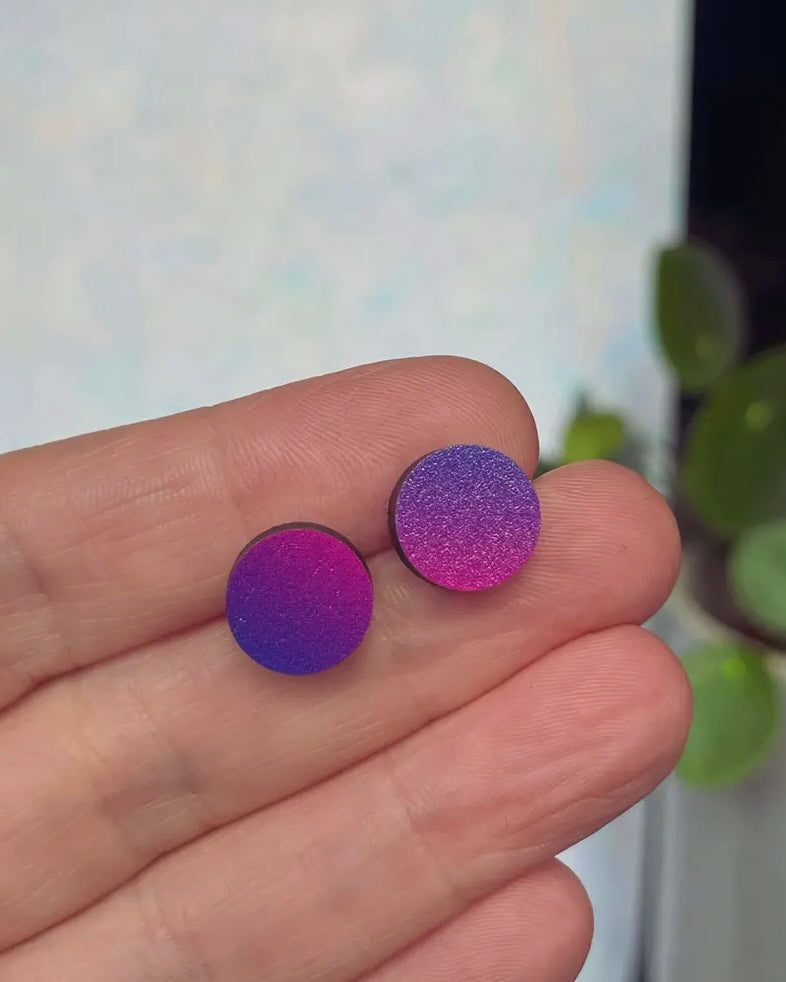 Wooden Stud Earrings-Izzy Daze-My Beautiful Caravan