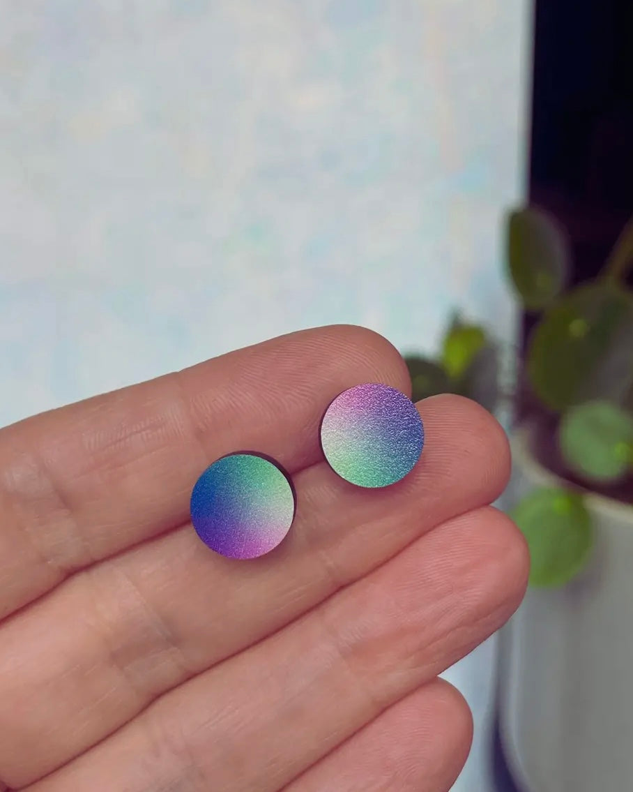 Wooden Stud Earrings-Izzy Daze-My Beautiful Caravan