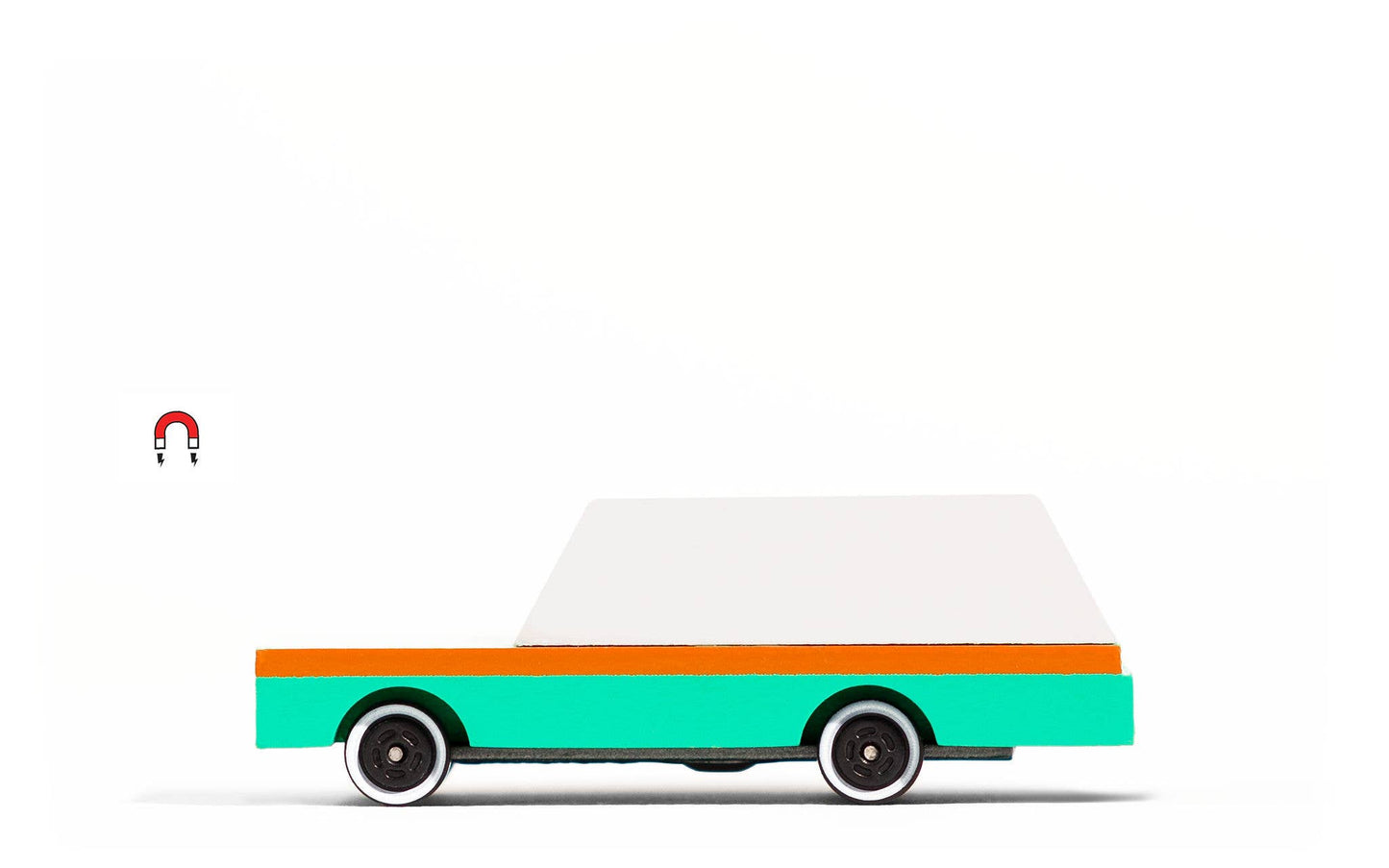 Wooden Teal Wagon Toy Car-Candylab-My Beautiful Caravan