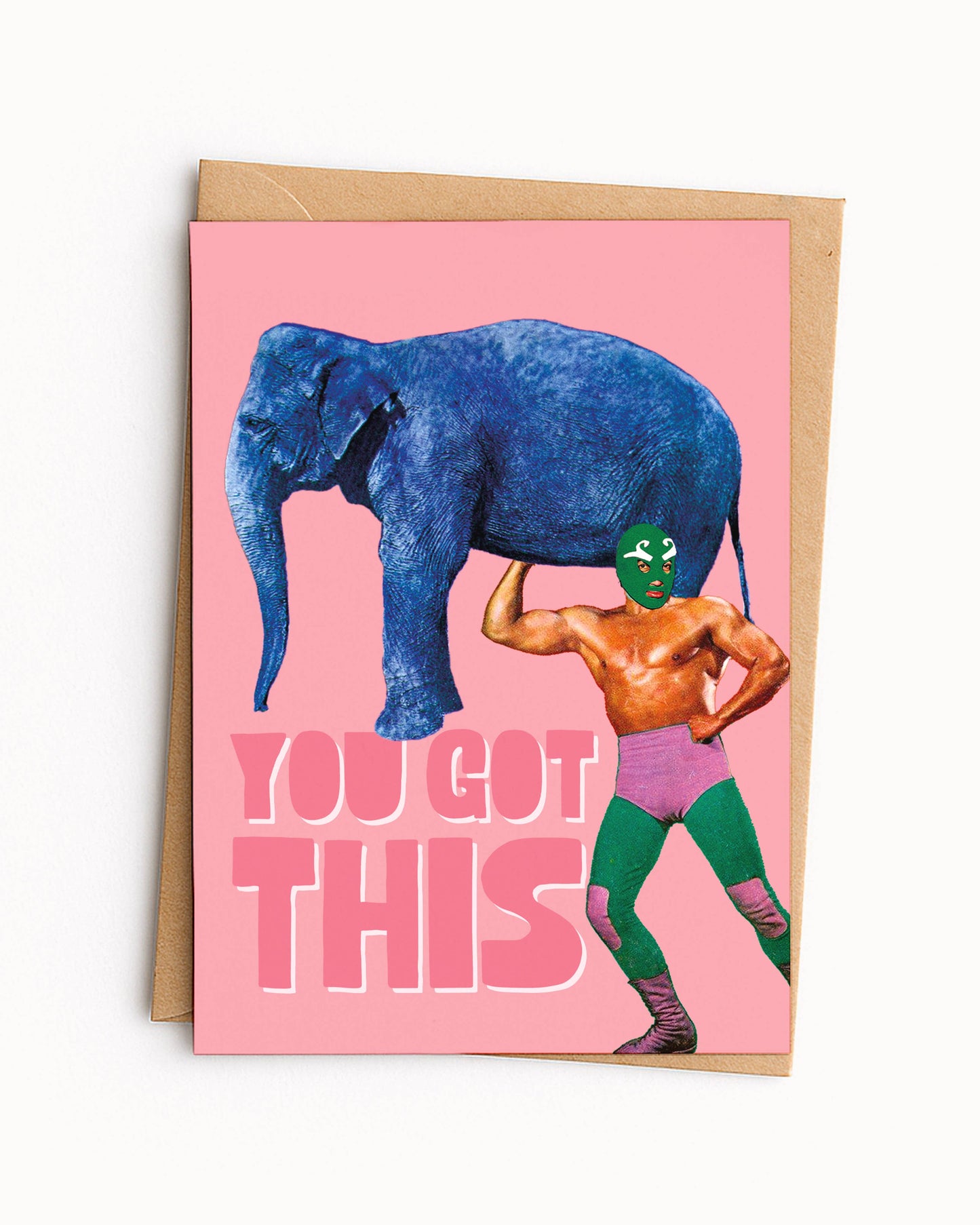 You Got This Elephant & Luchador Card