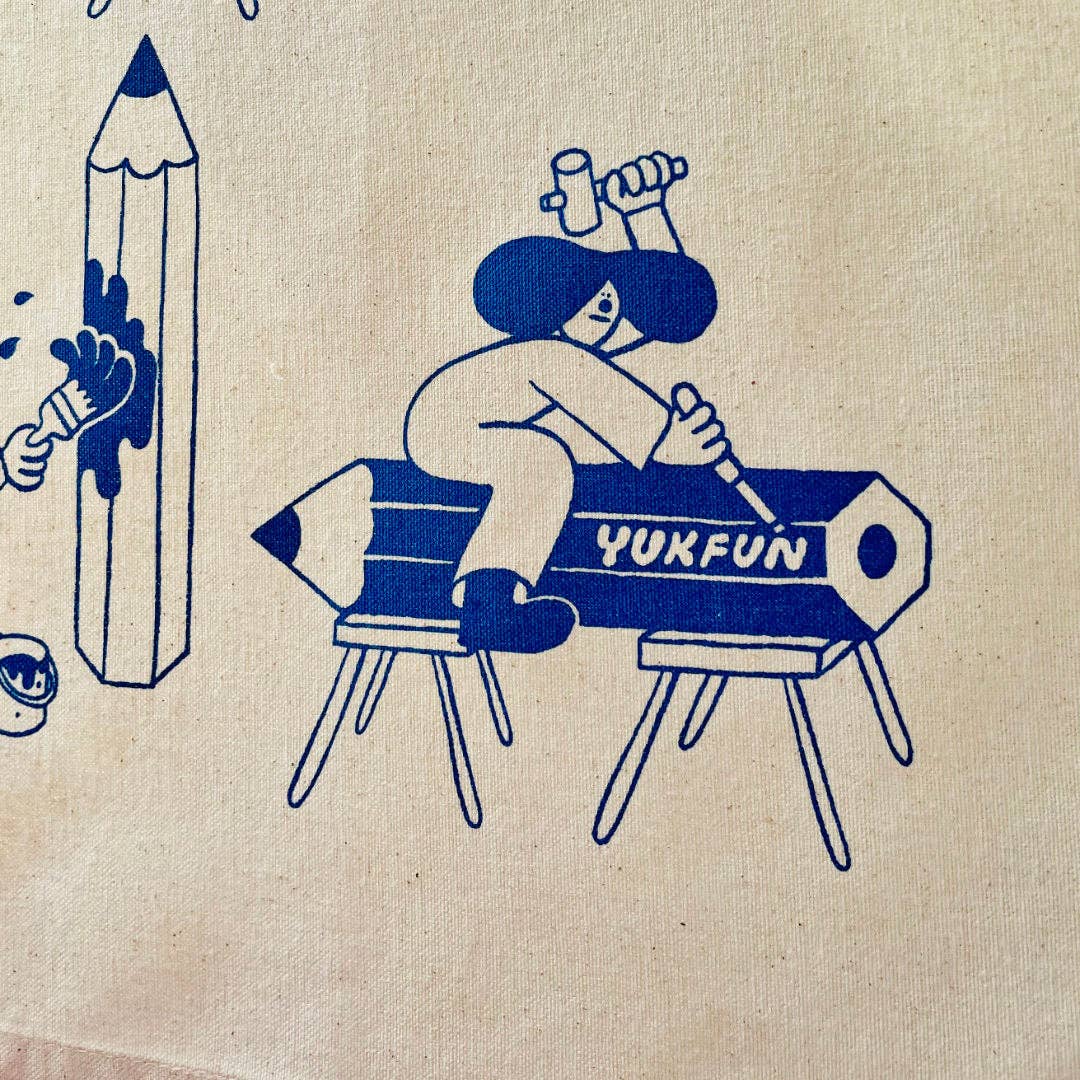 Pencil Factory Tea Towel