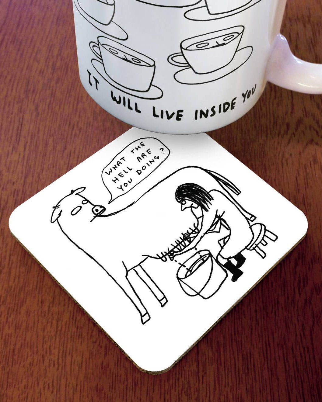 David Shrigley Coaster - What The Hell