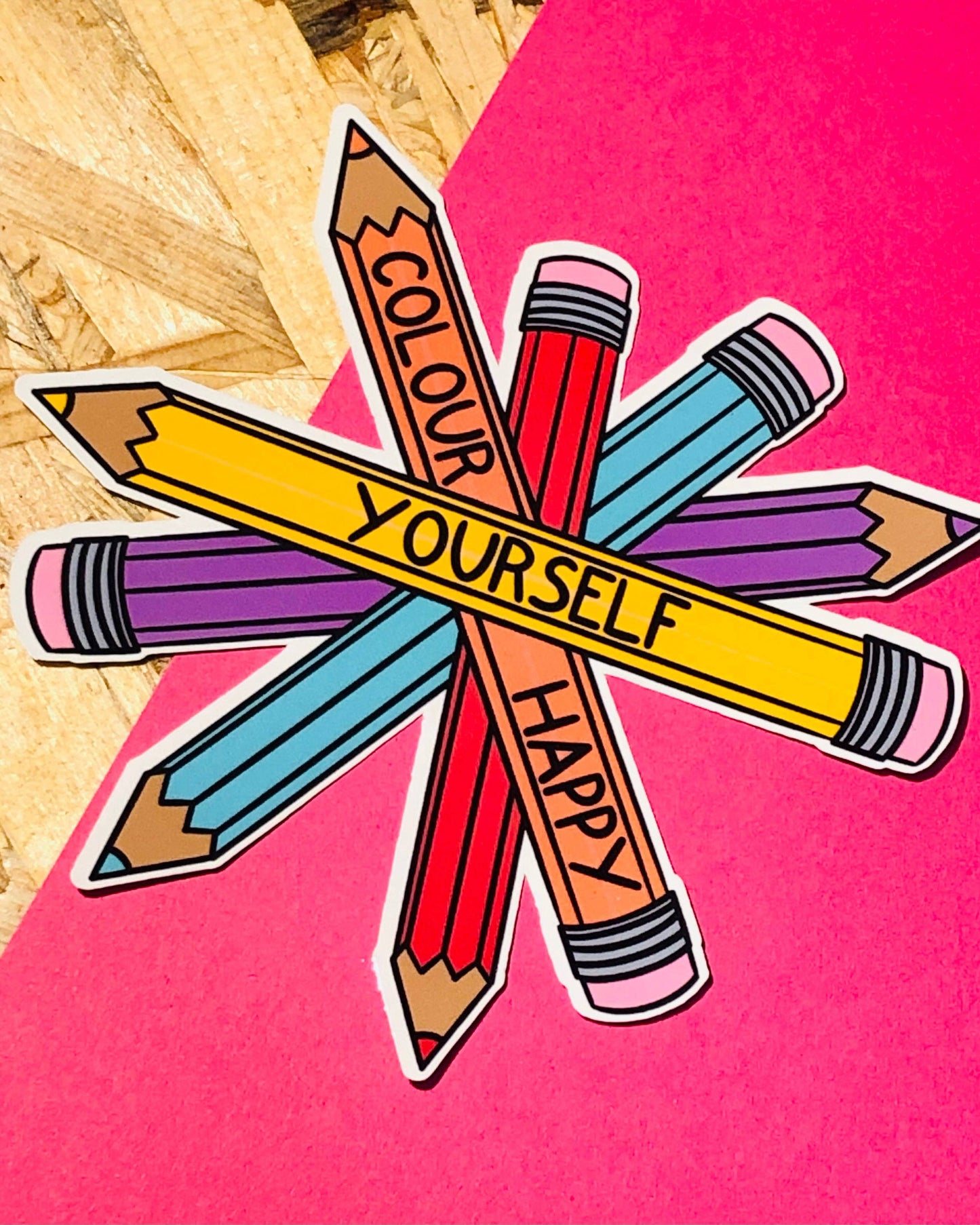 Colour Yourself Happy Sticker