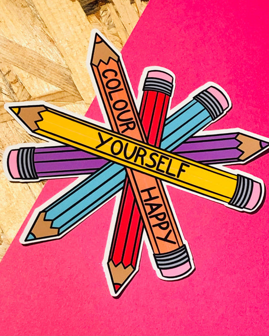 Colour Yourself Happy Sticker