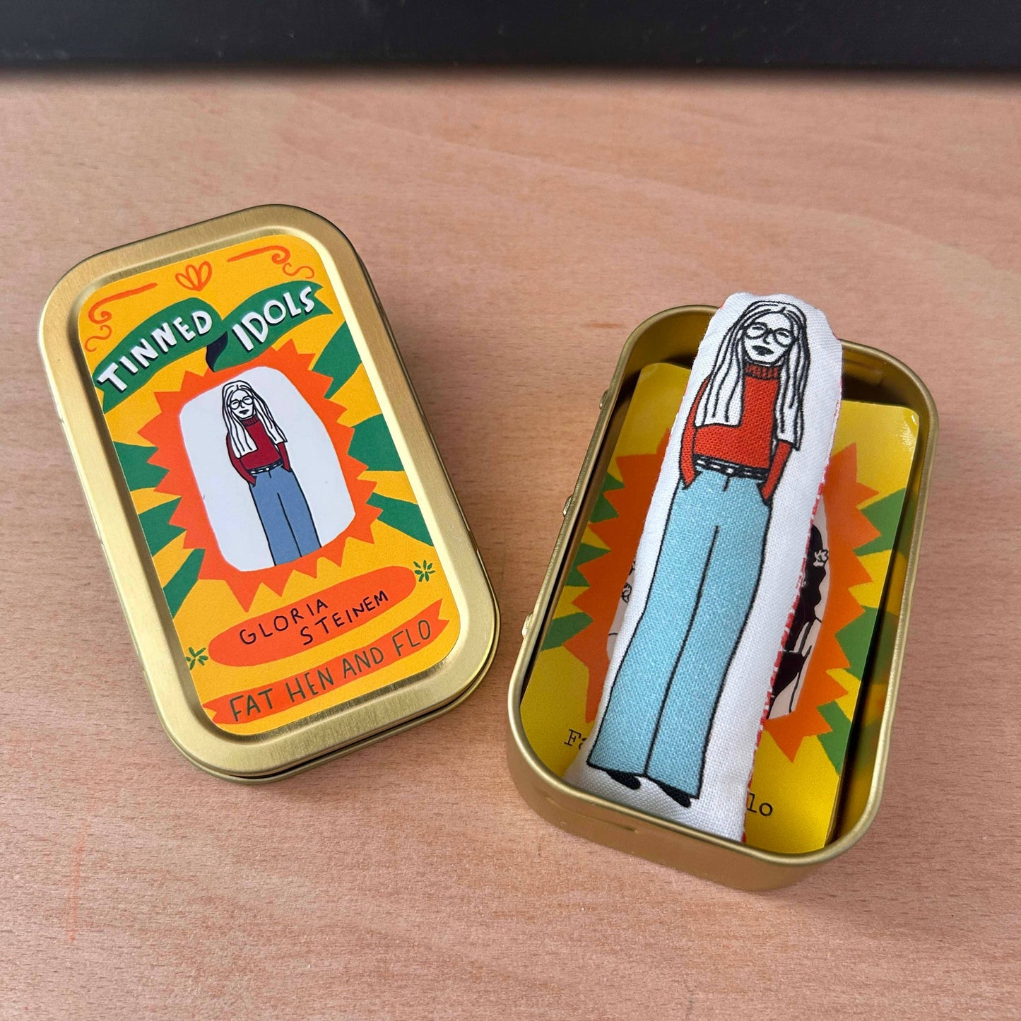 Gloria Steinem Tinned Idol