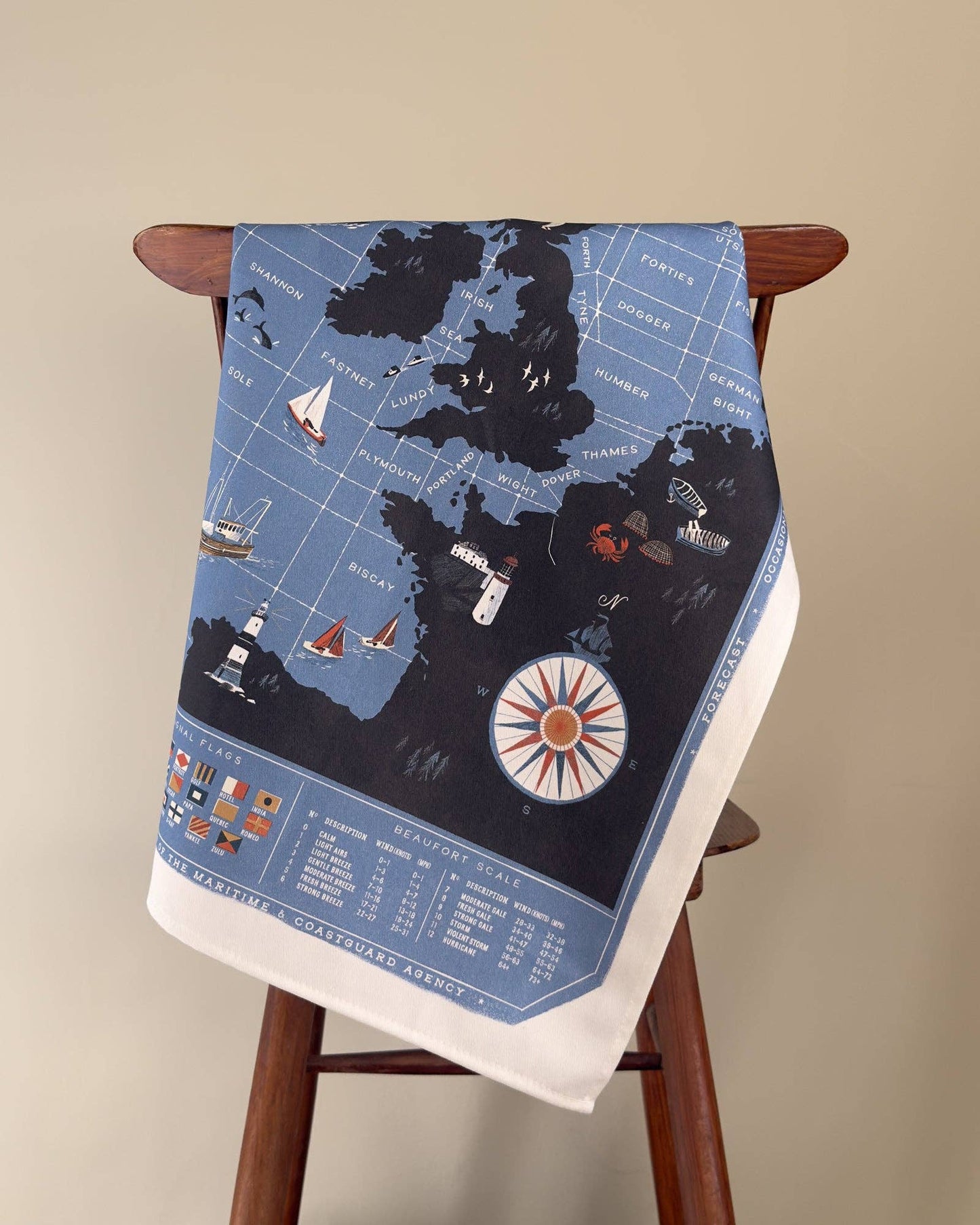The Sea Regions of the United Kingdom Tea Towel