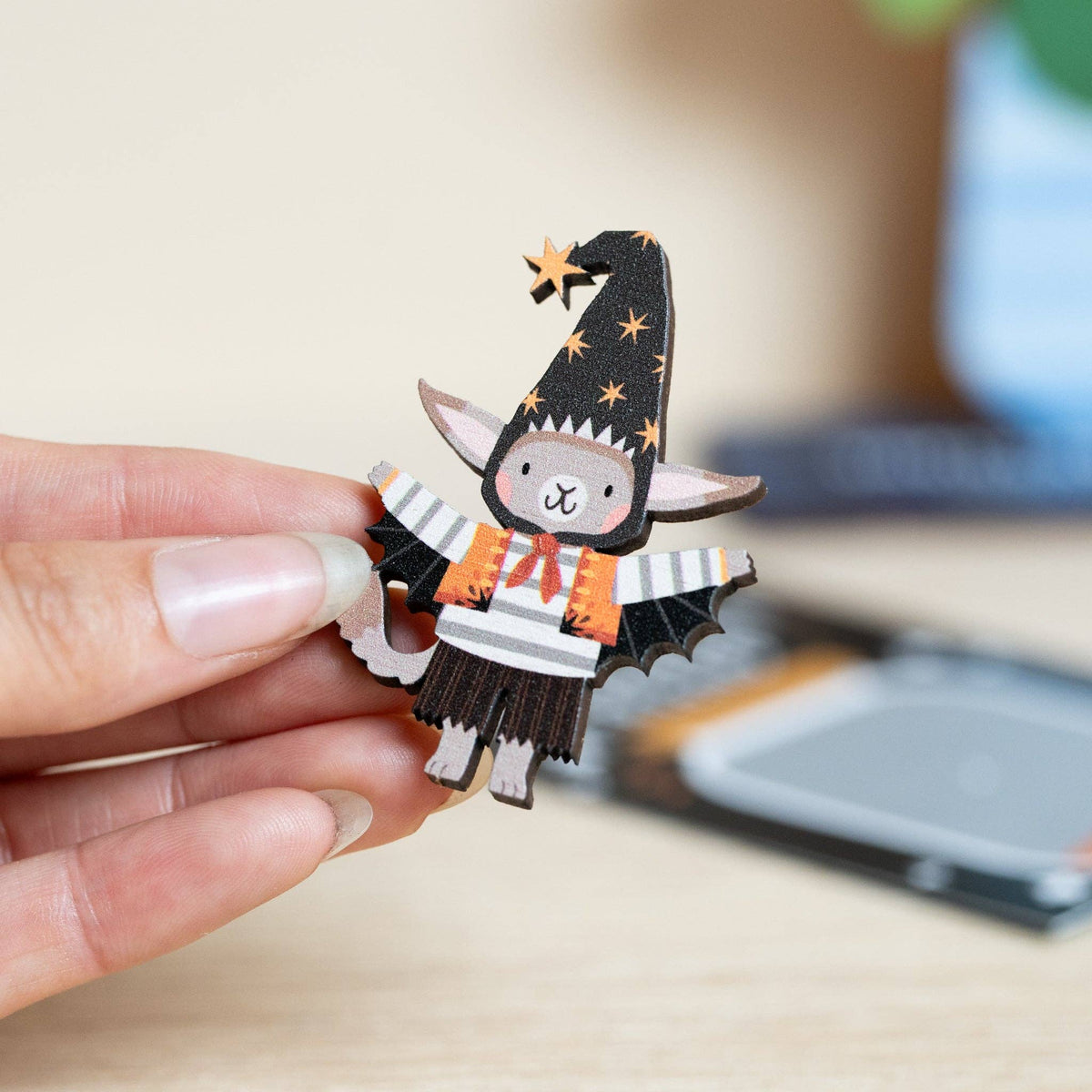 Halloweenie Bat Pin