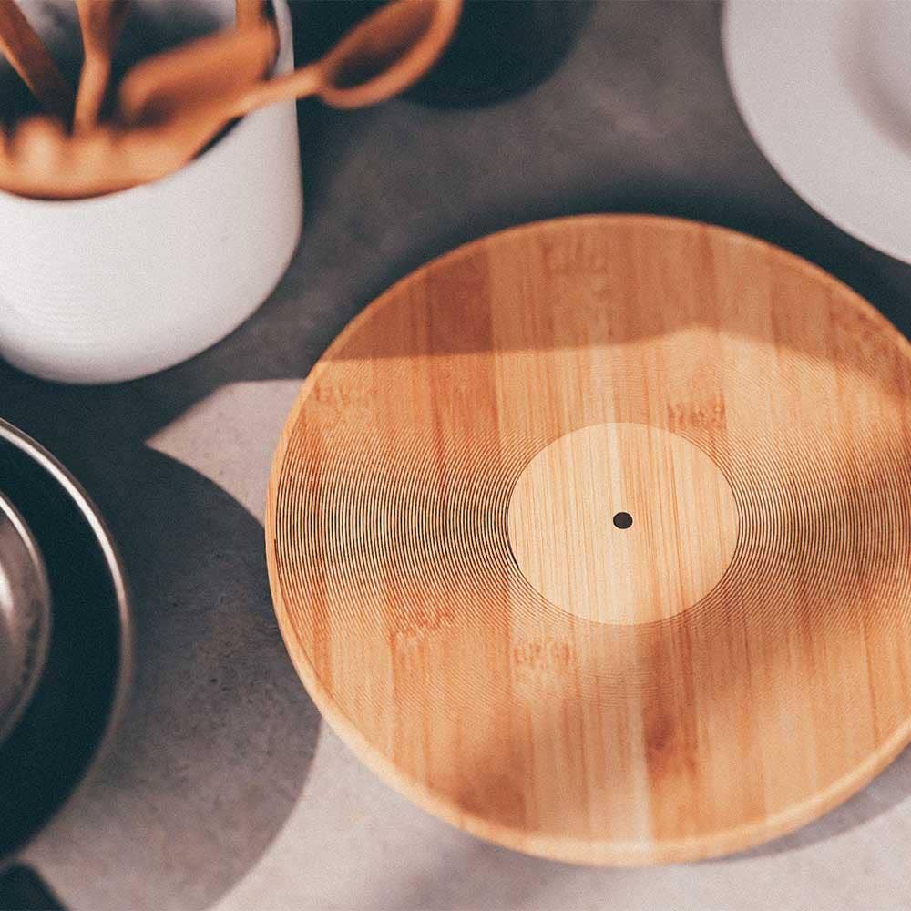 12" Record Bamboo Chopping Board