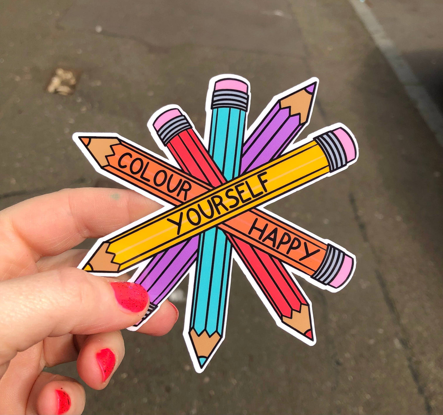 Colour Yourself Happy Sticker