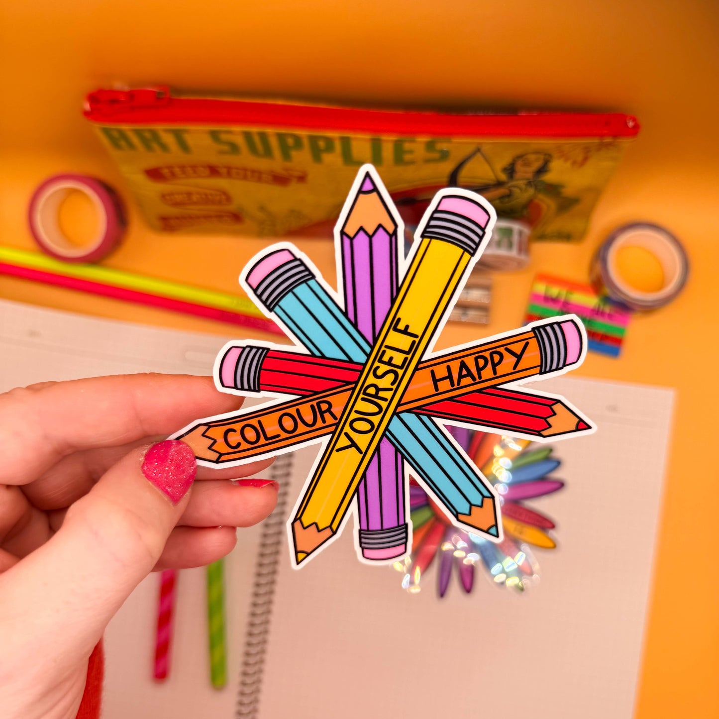 Colour Yourself Happy Sticker