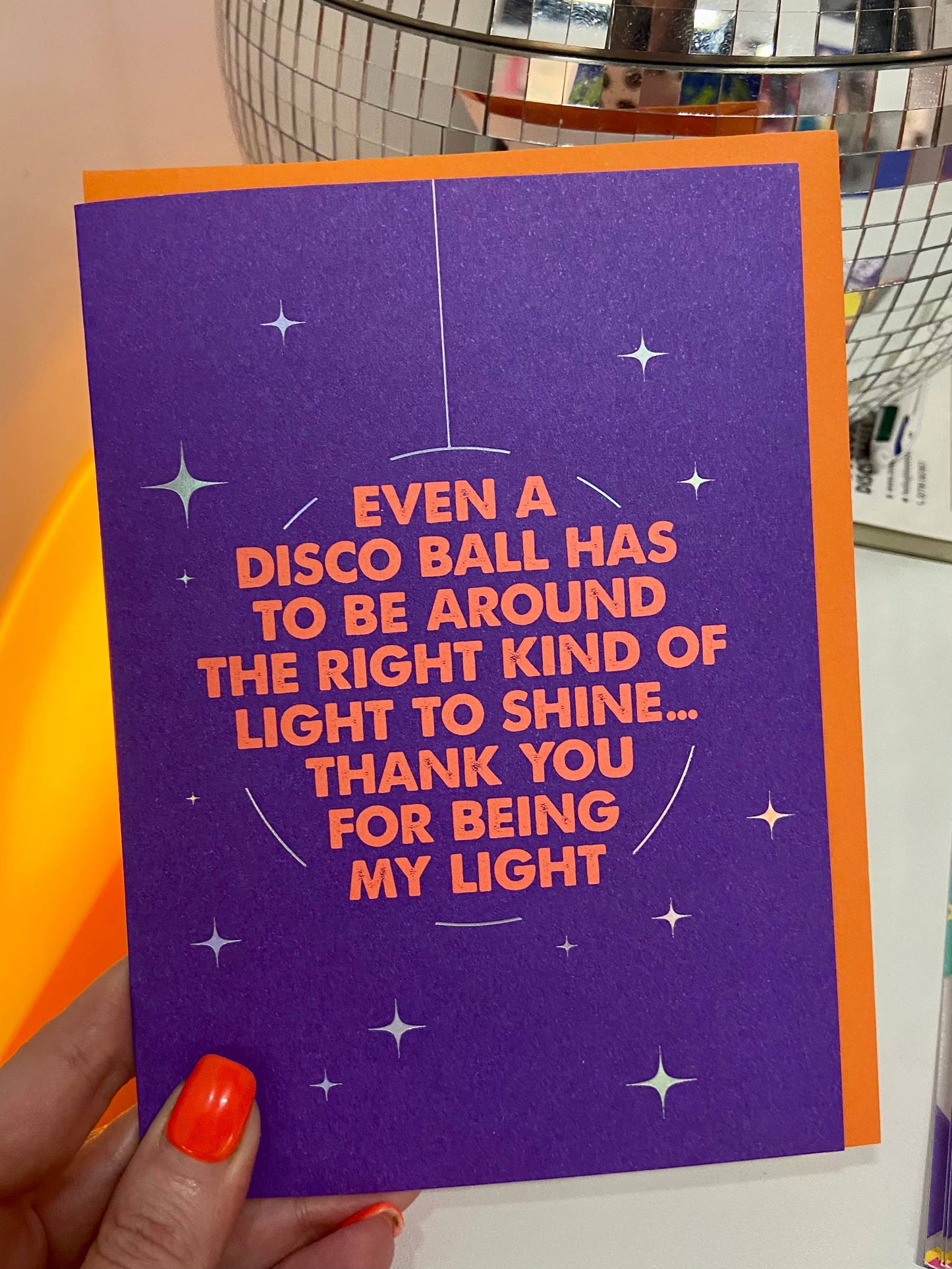Thank You Disco Ball Gratitude Card