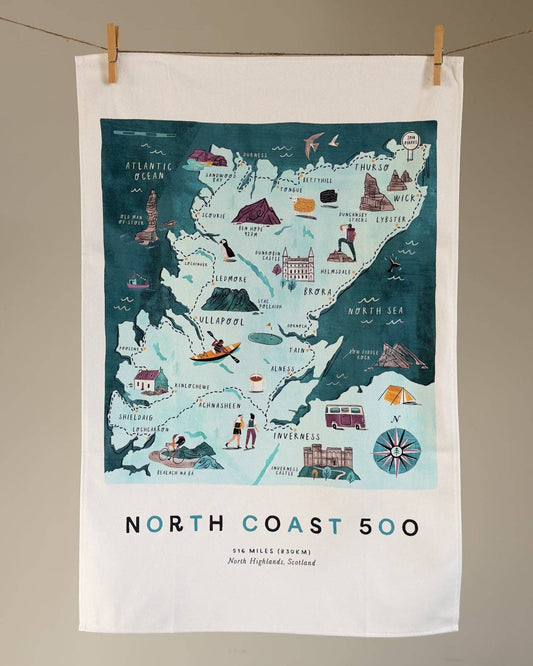 North Coast 500 Tea Towel