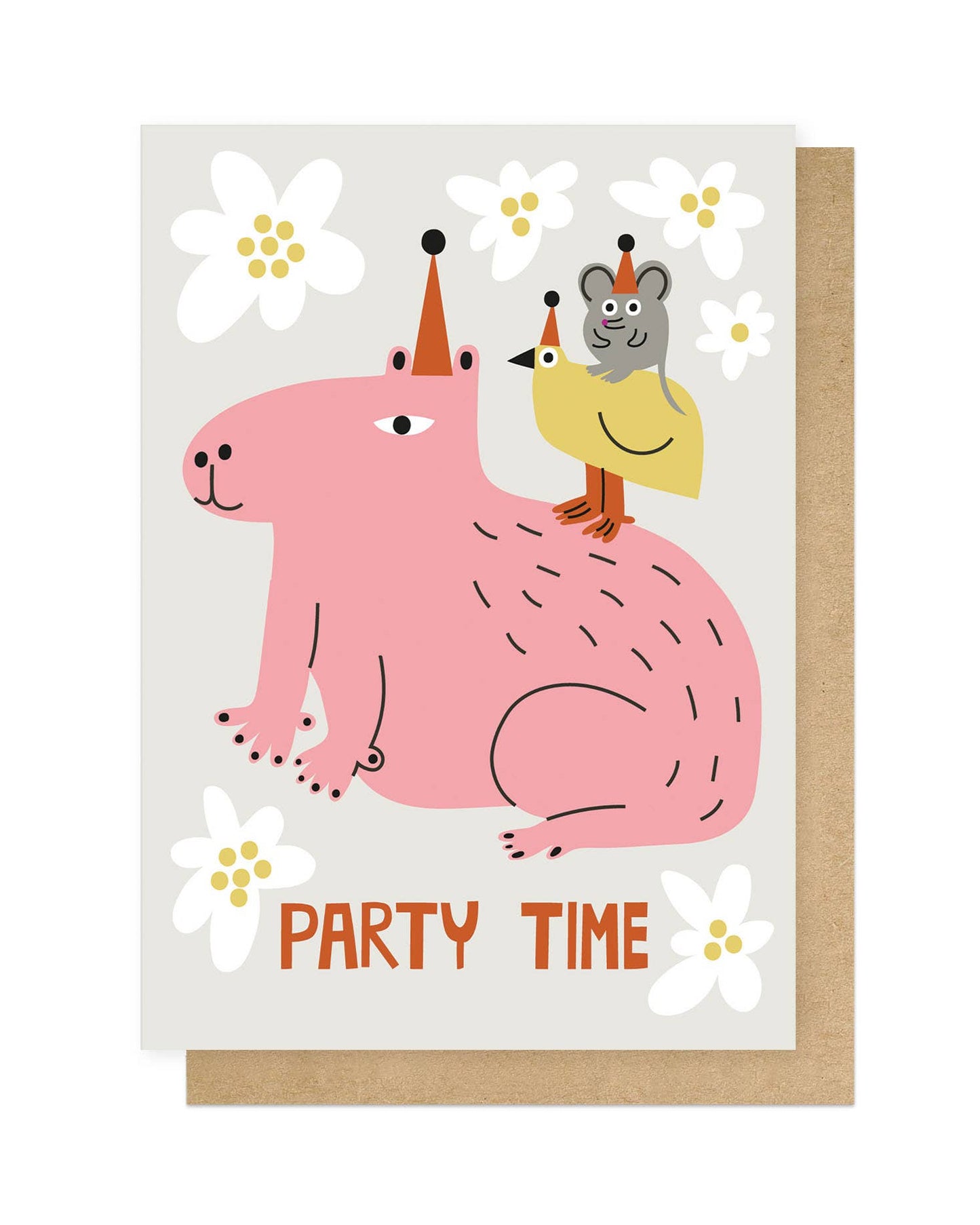 Party Capybara Card