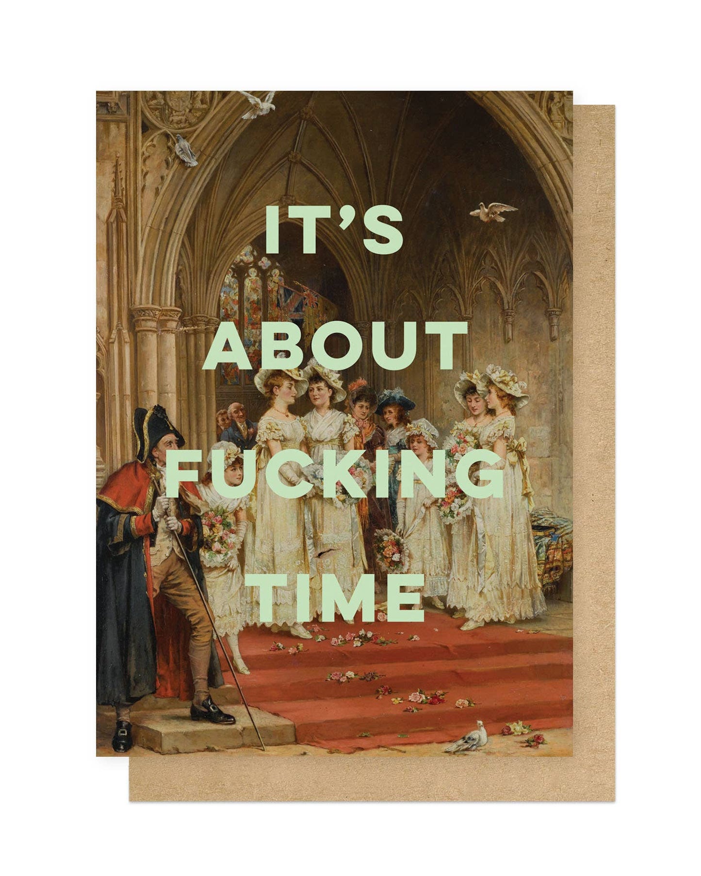 It's About Time Wedding Card